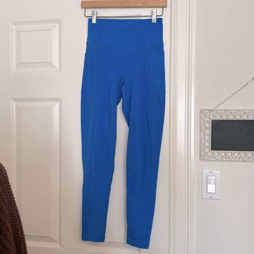 TIL You Collapse Blue Pocket Leggings